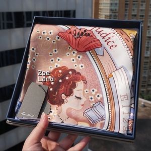 🔮 Zoe Land 100% Silk Scarf (90cm)